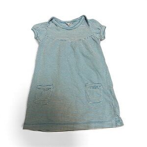 BABY Boden Tunic Dress 6-12 months Baby Girl Stripes Blue White Clothing Outfit